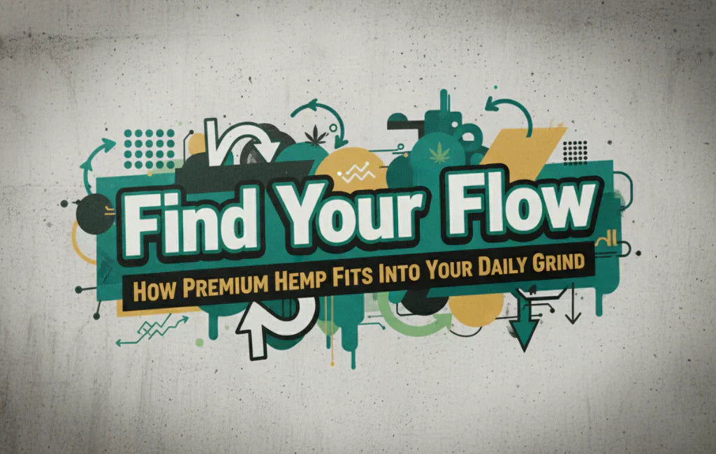 StreetStem blog banner reading “Find Your Flow” in graffiti art style on a concrete wall with teal and gold tones, symbolizing focus, movement, and balance.