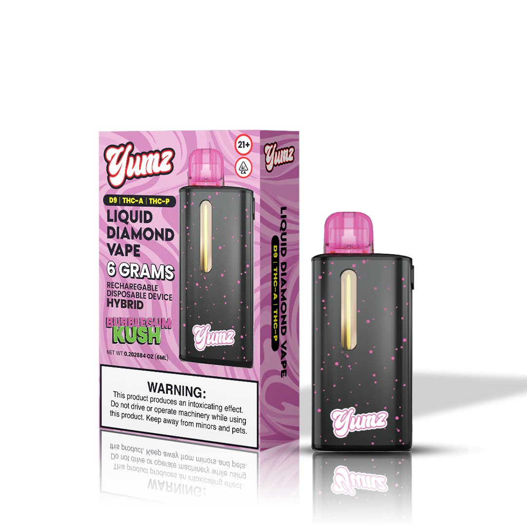Yumz - Bubblegum Kush - Hybrid - THC Disposable Vape ( 6 Grams ) ( D9 + THC-A + THC-P )