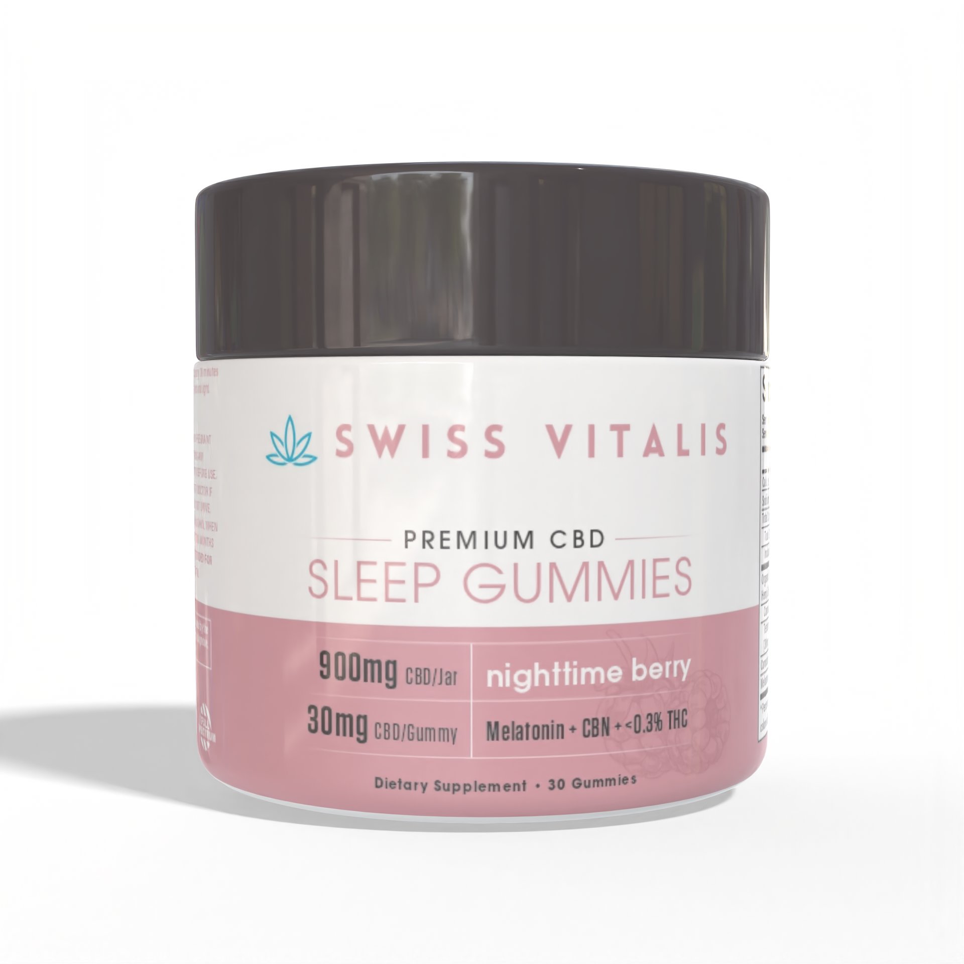 Swiss Vitalis  Sleep Gummies - 30 Count CBD+CBN+THC+Melatonin